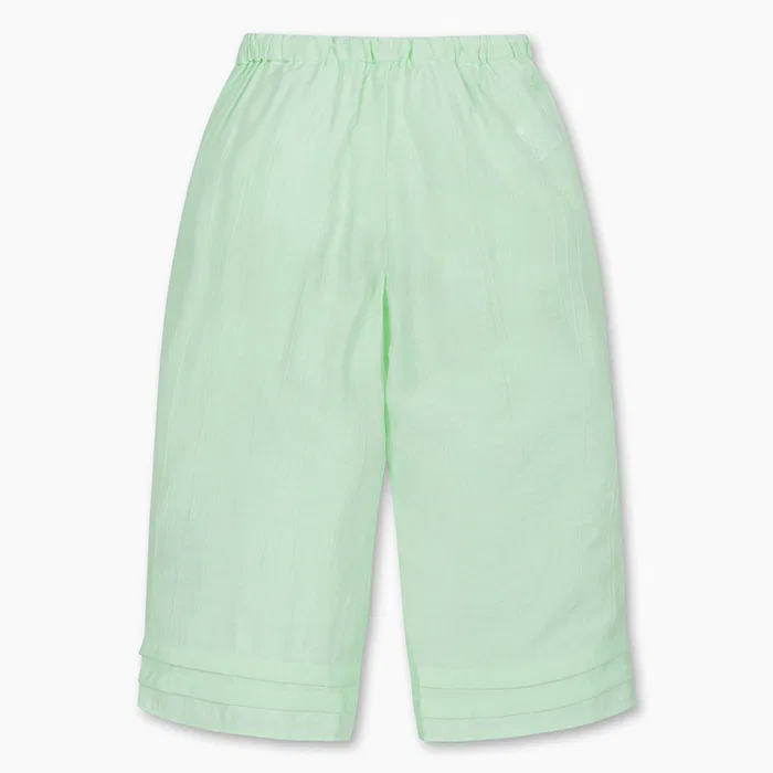 Детские широкие брюки Benetton Kids, мятные — фото 2