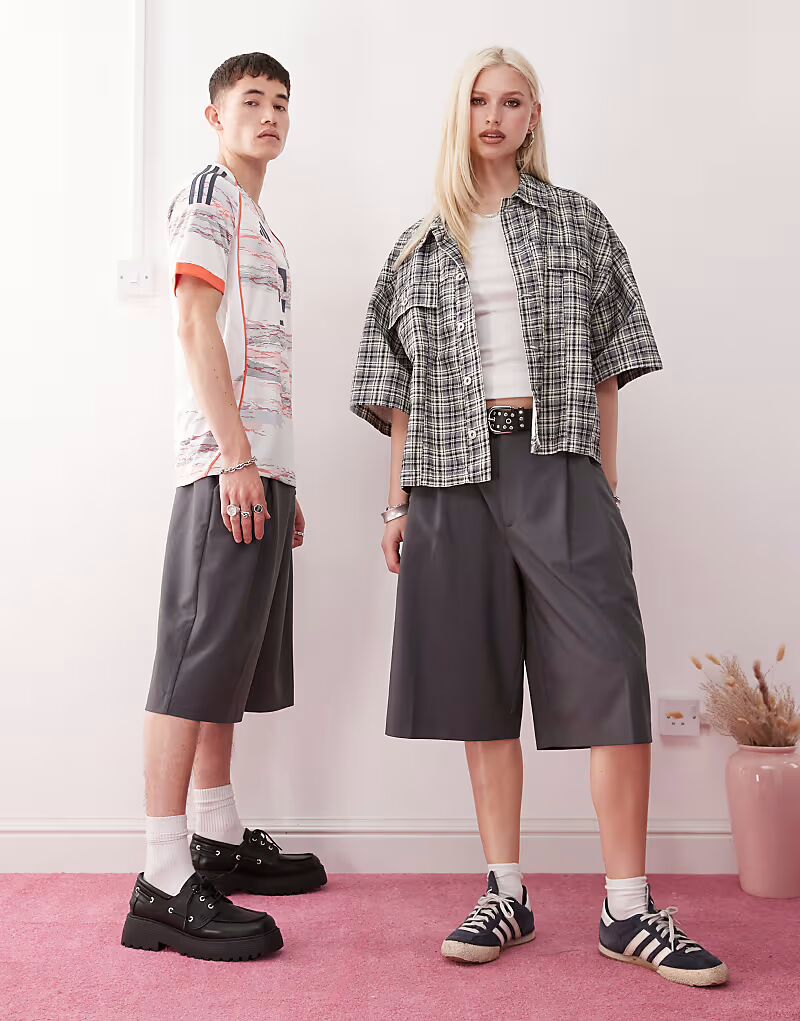

Шорты COLLUSION Unisex tailored jort in grey