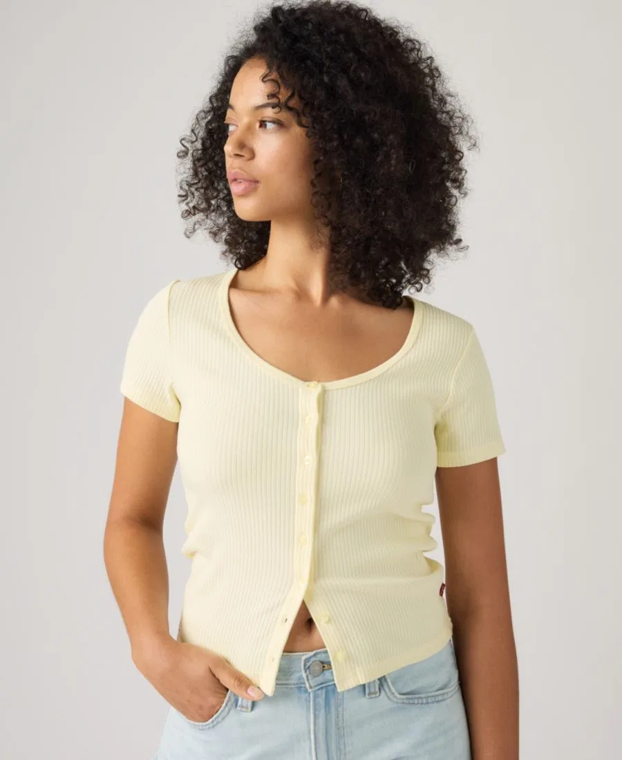 Женский топ-рубашка Levi's Austen Button-Up Short-Sleeve, Pear Sorbet — фото 2