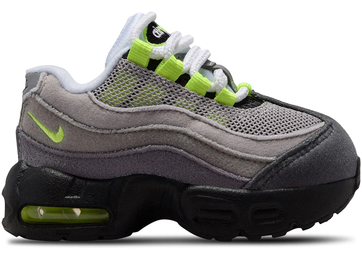 Детские кроссовки Lifestyle Nike Little Max '95, Black/Neon Yellow/Cool Grey