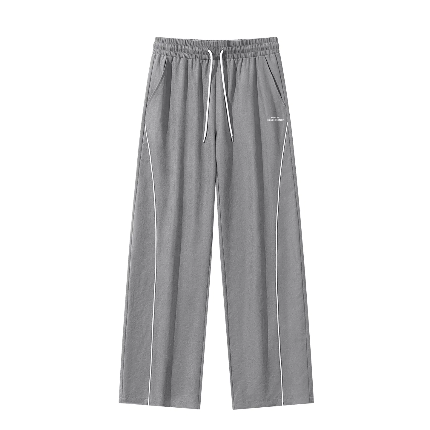 Детские повседневные брюки прямого кроя MINISO, Side Stretching Strip Black (Mb Forest White Pants Label) — фото 3