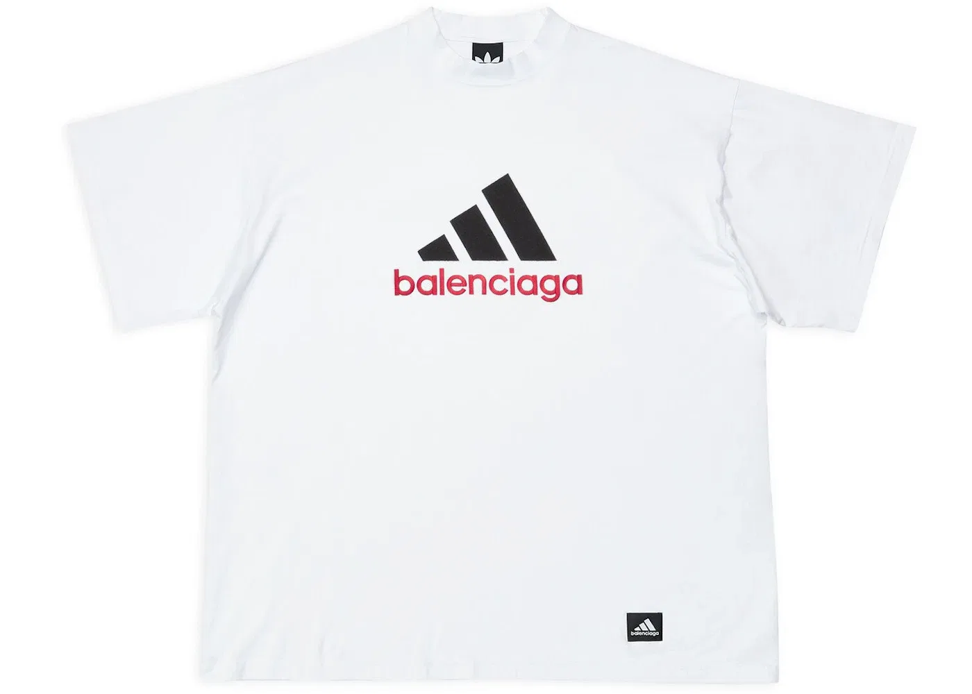 Унисекс футболка оверсайз Balenciaga x Adidas Oversized, White