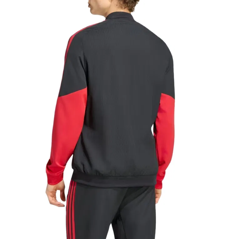 Мужская куртка с бейсбольным воротником Adidas, черный — фото 4