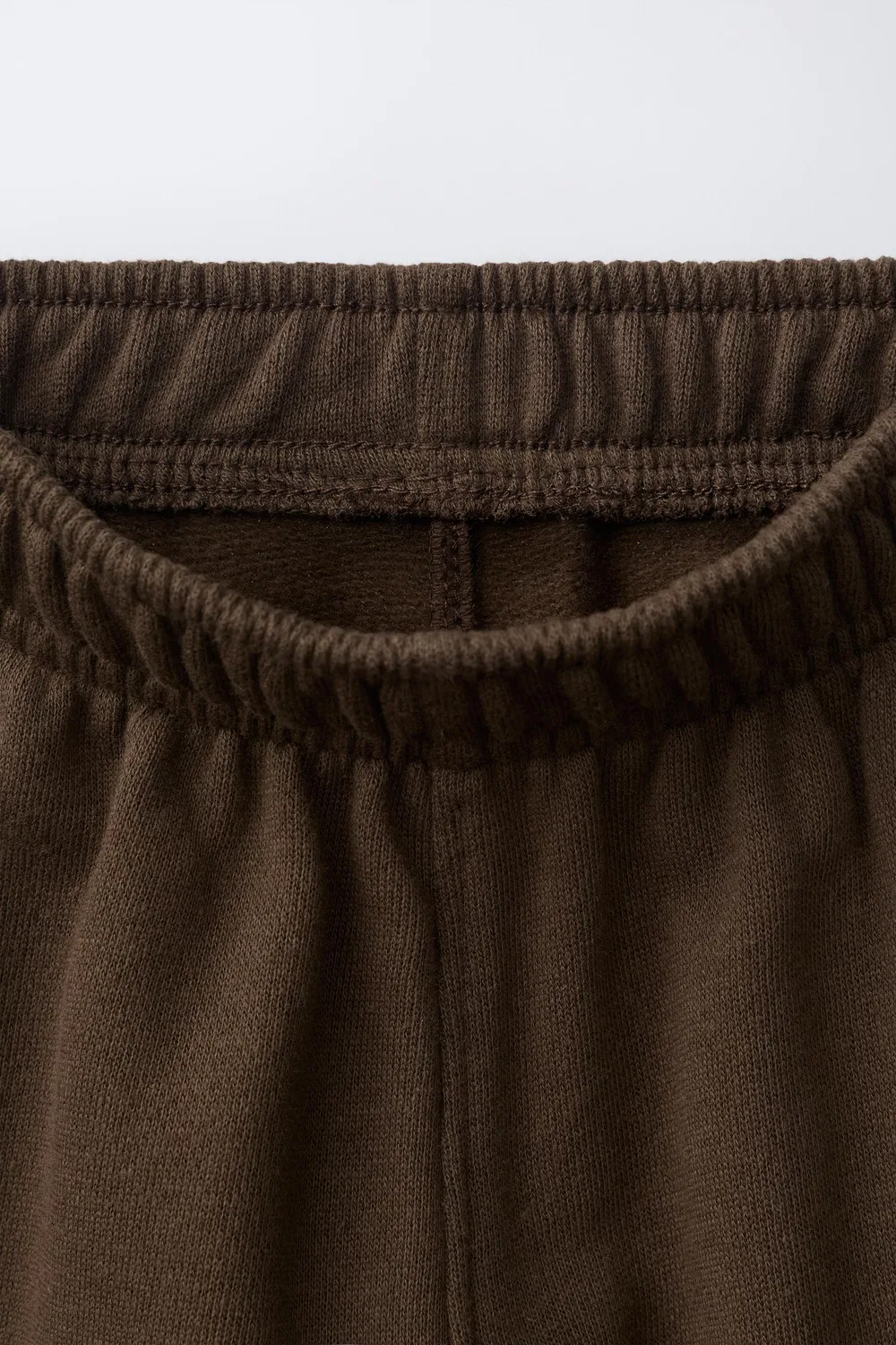 Вышитые плюшевые брюки в форме бочки ZARA, Brown — фото 3