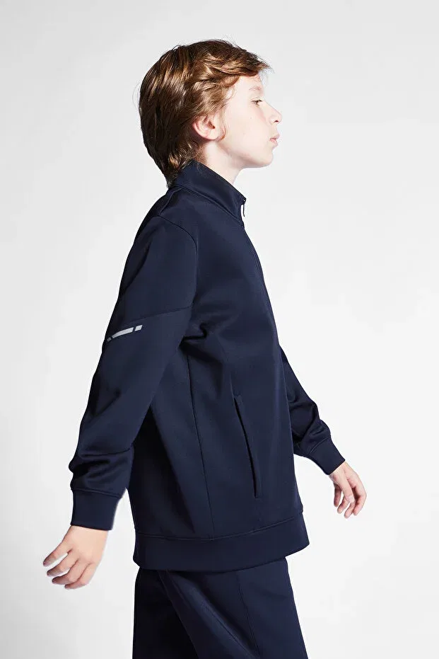 Детские свитшот для мальчиков на молнии Lescon, Navy Blue — фото 2
