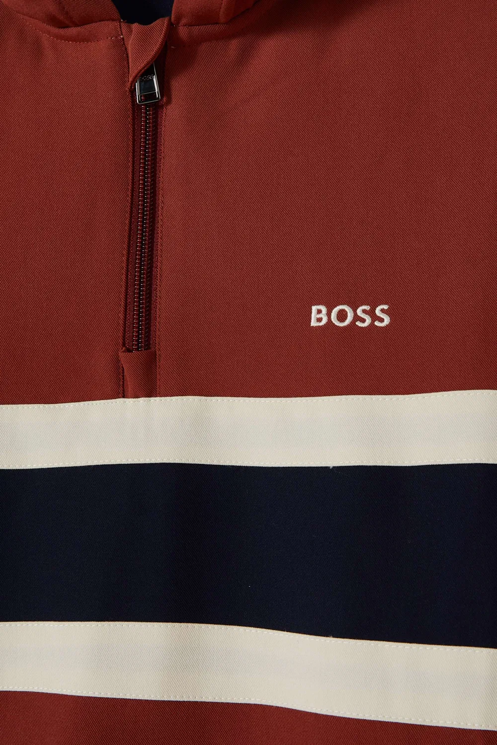 Худи на молнии в полоску Twill BOSS Kidswear — фото 4