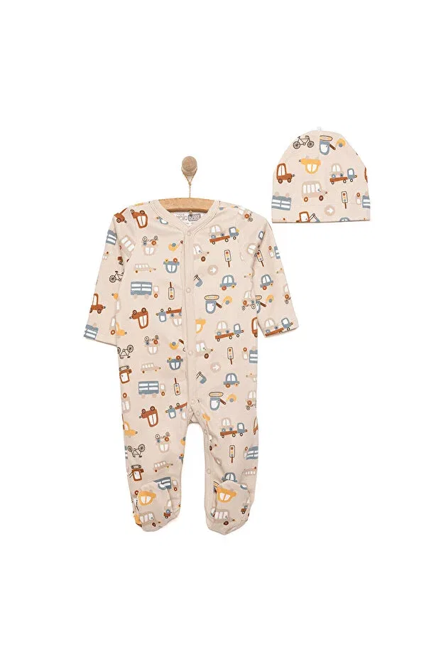 Детский комбинезон для мальчиков с принтом Hellobaby Ebebek Hello Baby, Beige