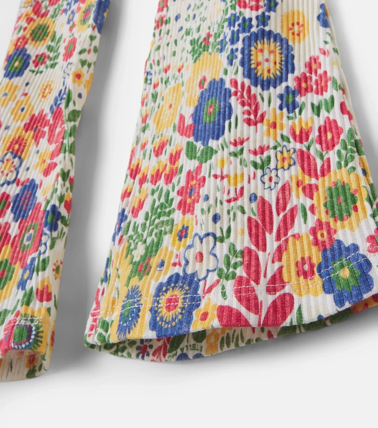 Брюки хлопковые с цветочным рисунком Stella Mccartney Kids, черный — фото 4