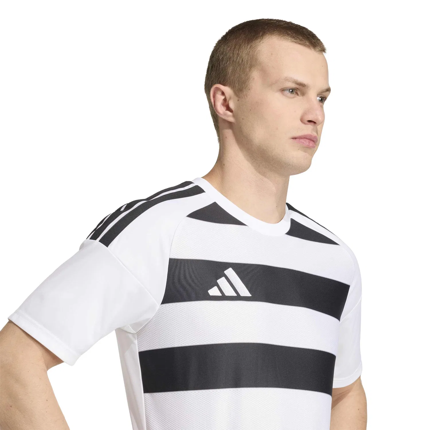 Мужская футболка с коротким рукавом Hooped26 adidas, White / Black — фото 3