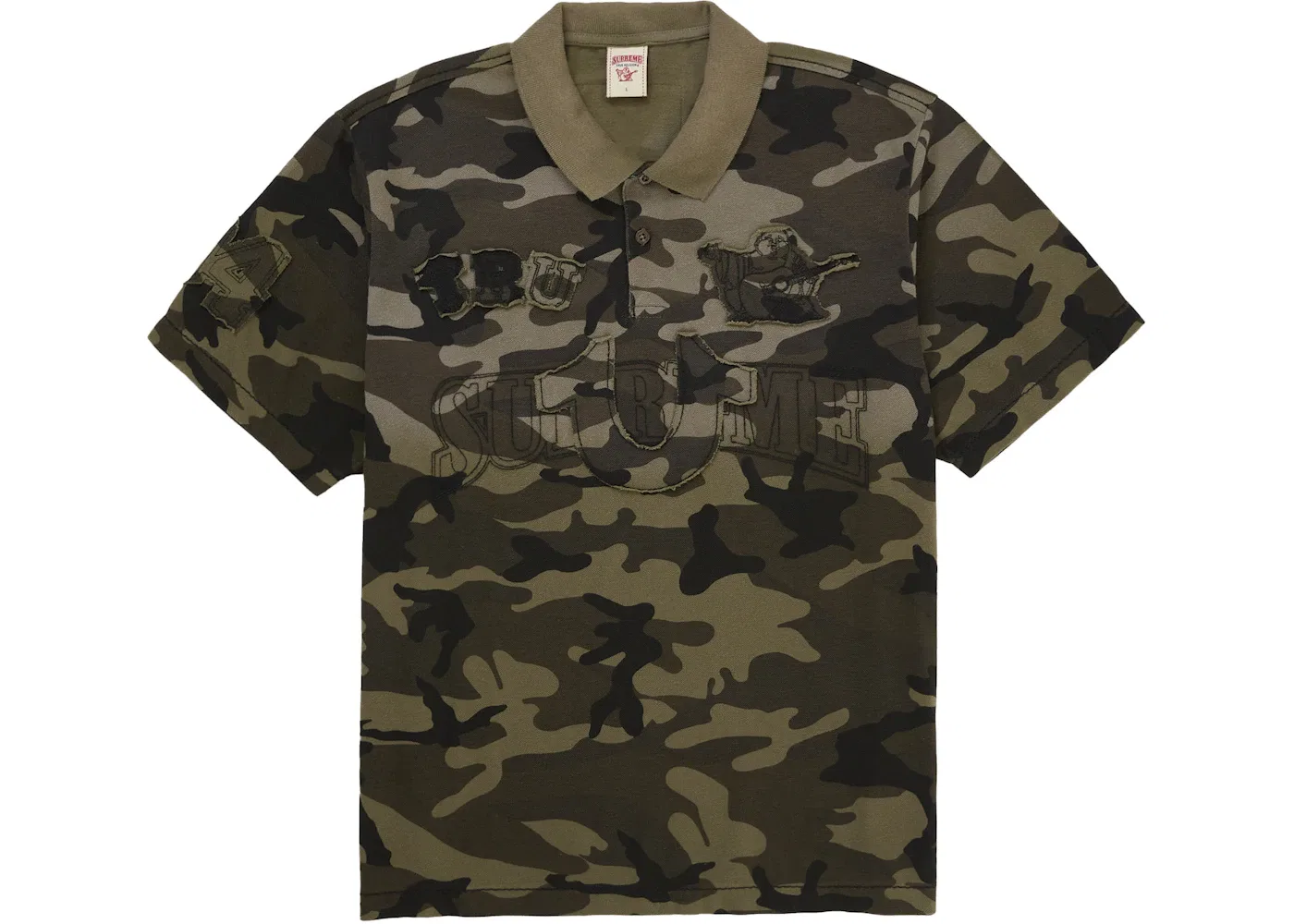 Мужское поло с принтом True Religion Applique Supreme, Olive Camo