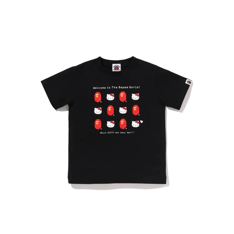 Футболка с коротким рукавом для детей, A BATHING APE, Black