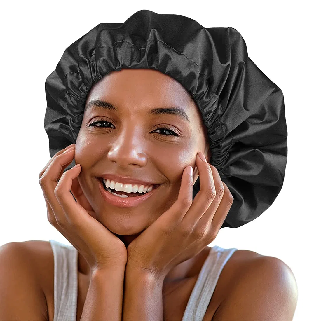 Шапочка для душа Jumbo, Satin, Large, Black, Heerf