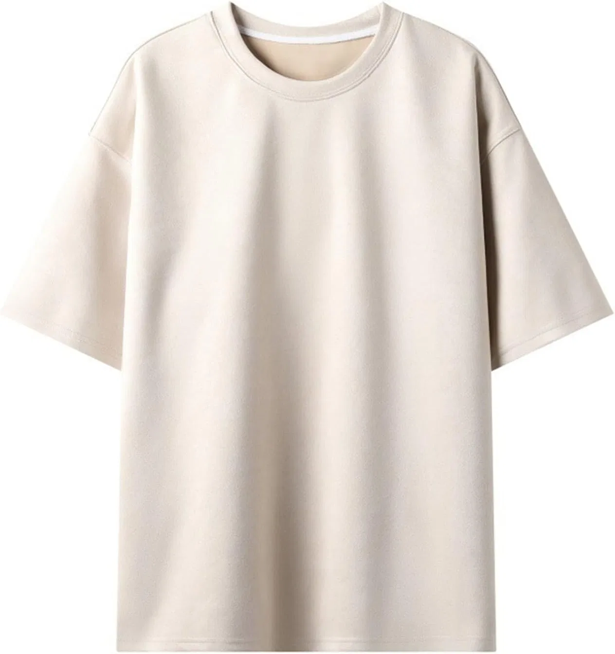 Мужская свободная футболка с 3/4 рукавом, Beige