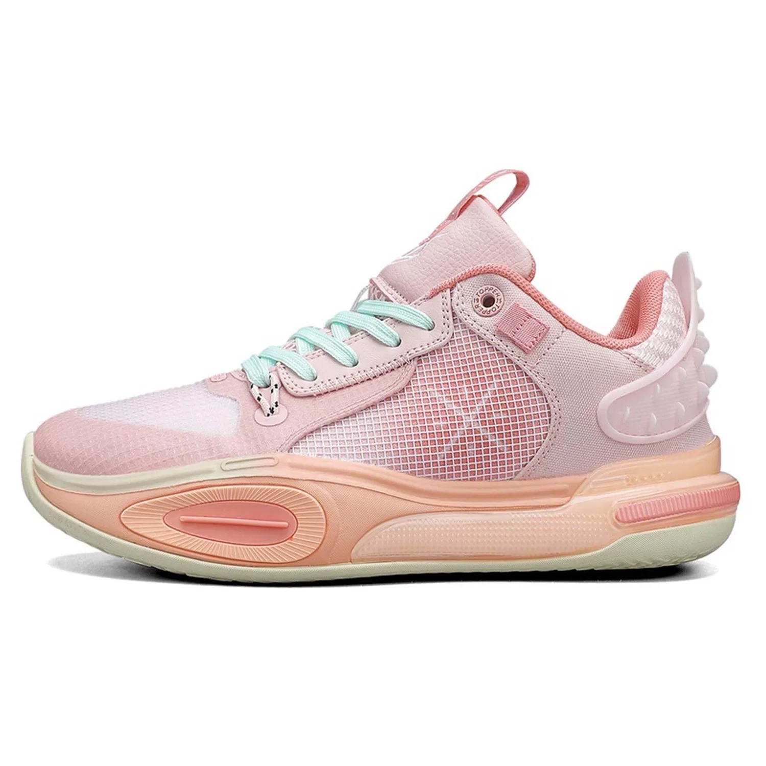 Детские кроссовки для баскетбола без застежки Solastride, Light Pink — фото 4