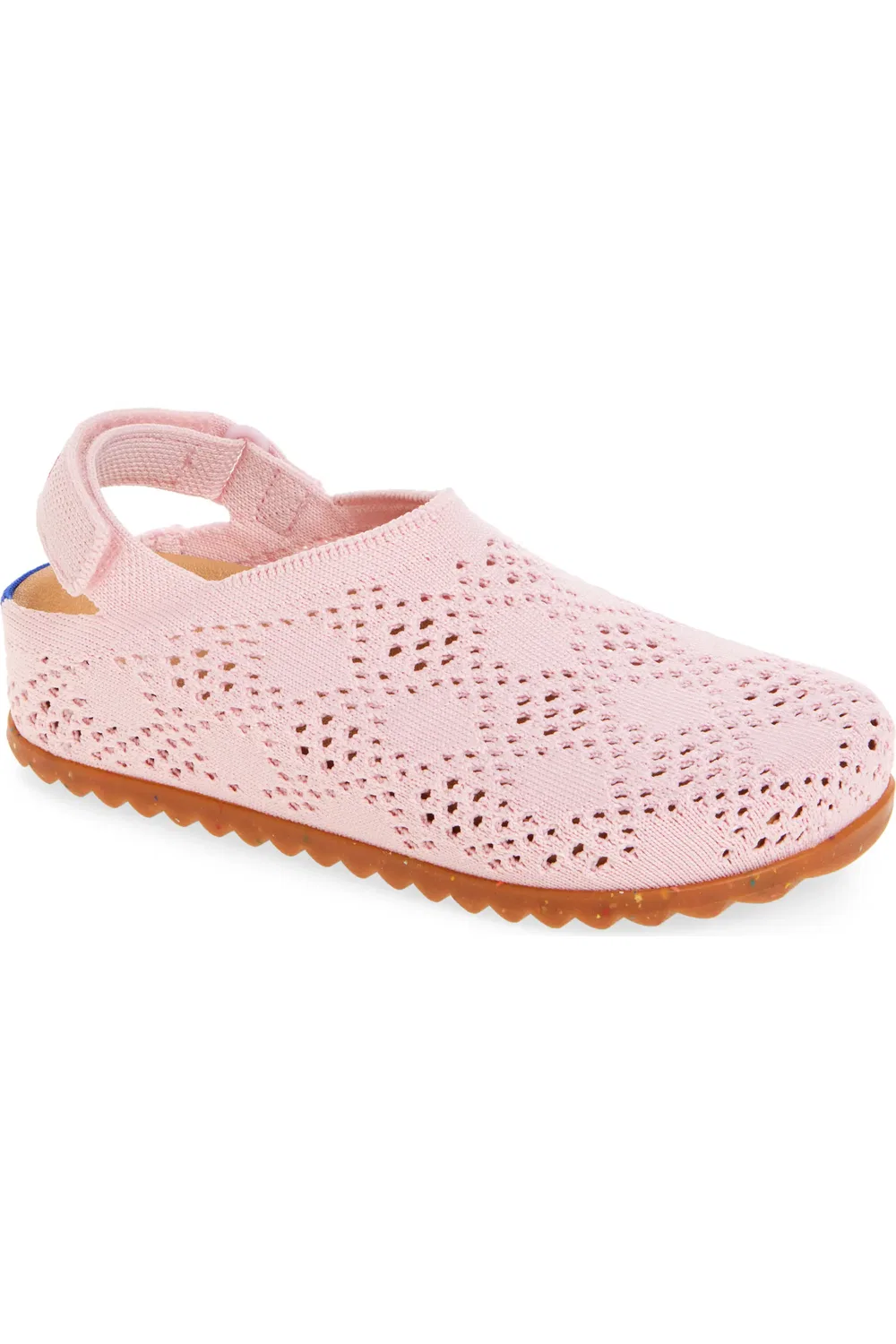 Детские сабо на регулируемом ремешке The Kids' Clog Rothy's, Pink Crochet
