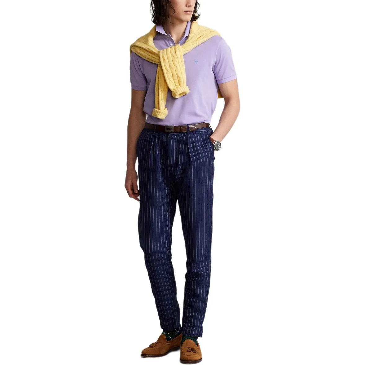 Мужская рубашка с длинным рукавом Polo Ralph Lauren, Light Purple — фото 4