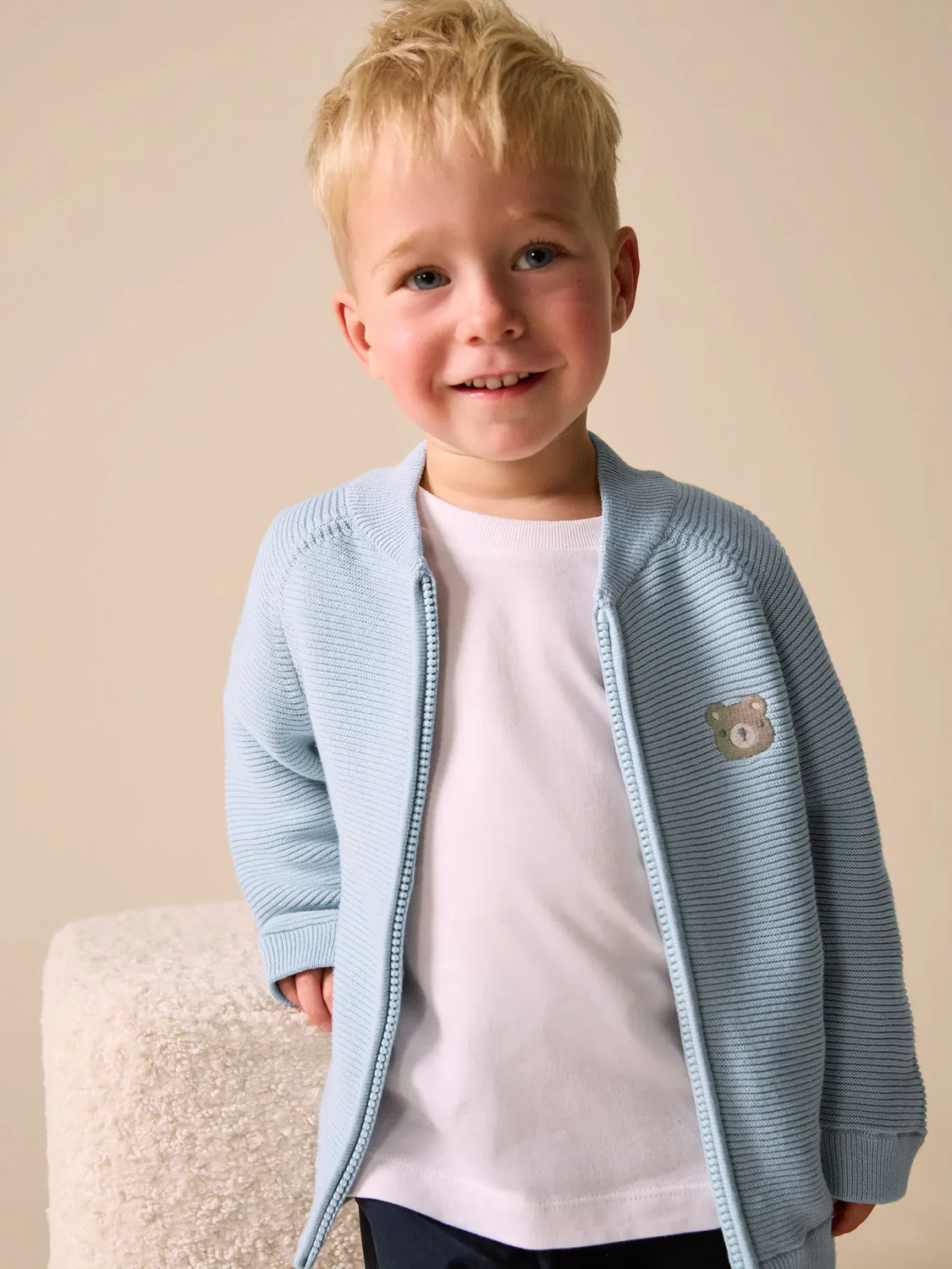 Кардиган бомбер с молнией, Light Blue Next