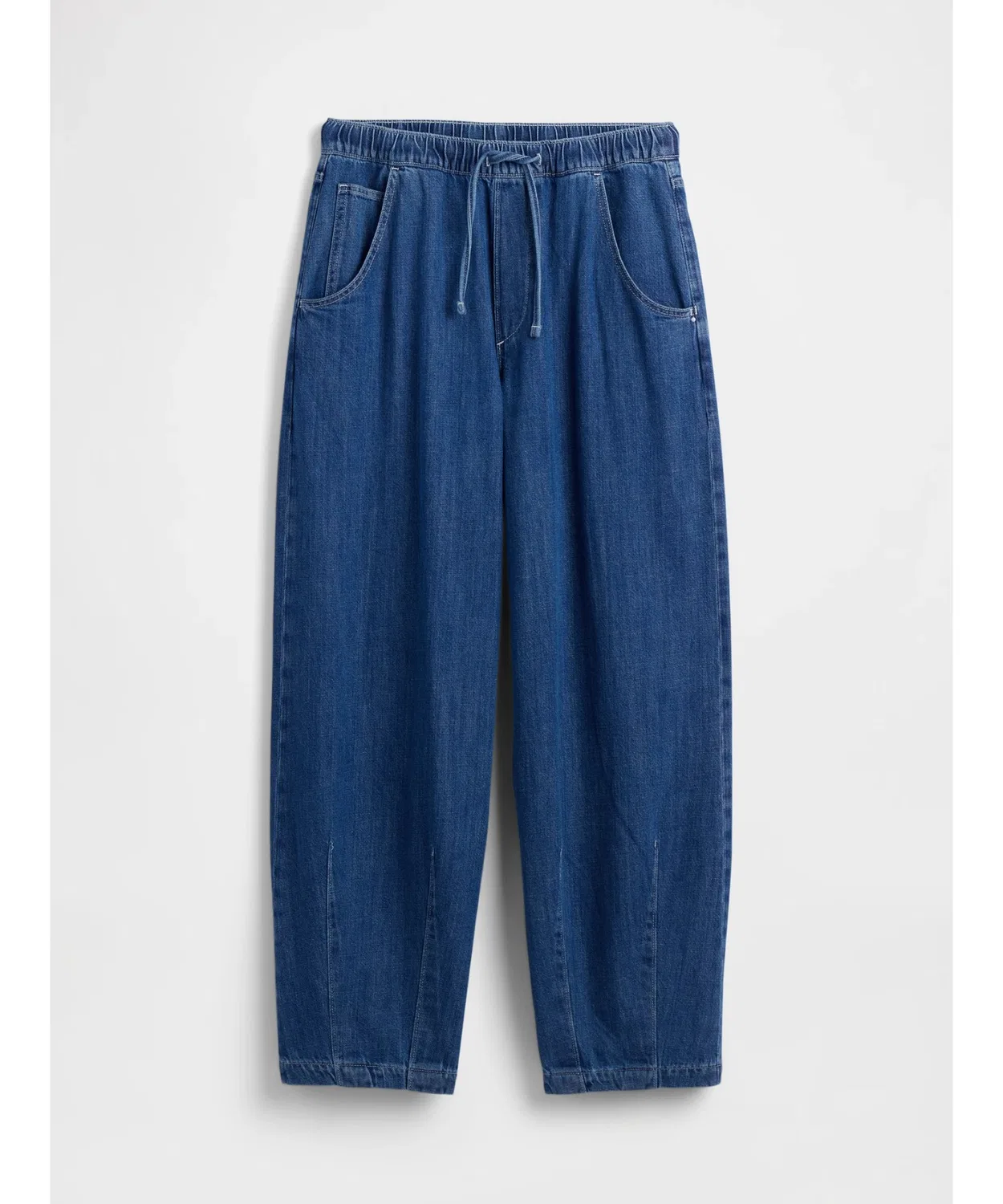 Мужские джинсы свободного кроя с резинкой на поясе Super Baggy Easy GAP, Light Indigo Blue — фото 4
