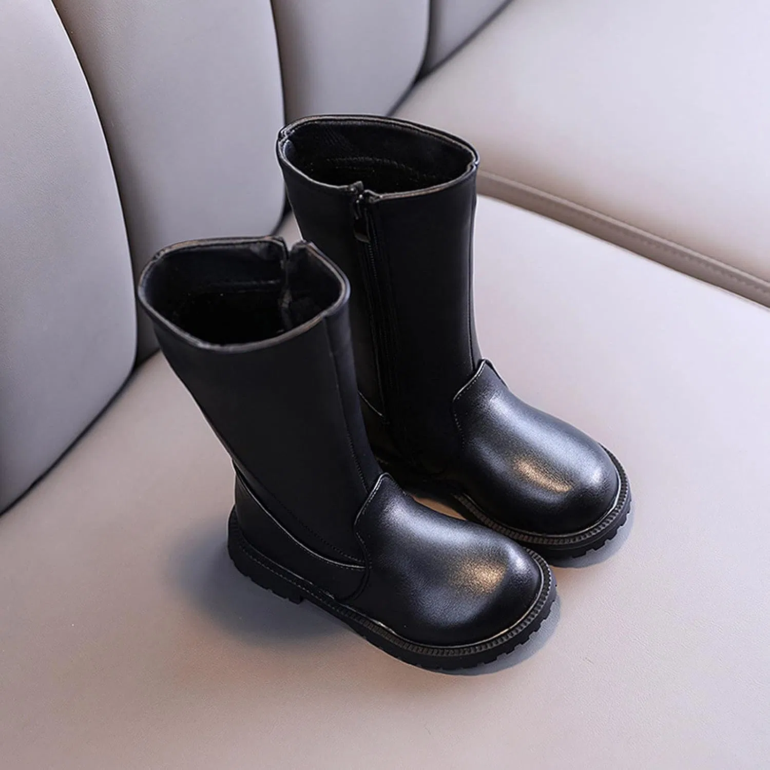 Детские сапоги для девочек с тёплой подкладкой Dark Riding Egmy, Black — фото 4