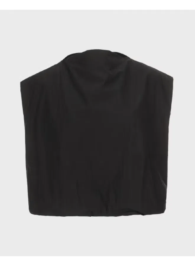 Топ без рукавов хлопковый Zara, черный