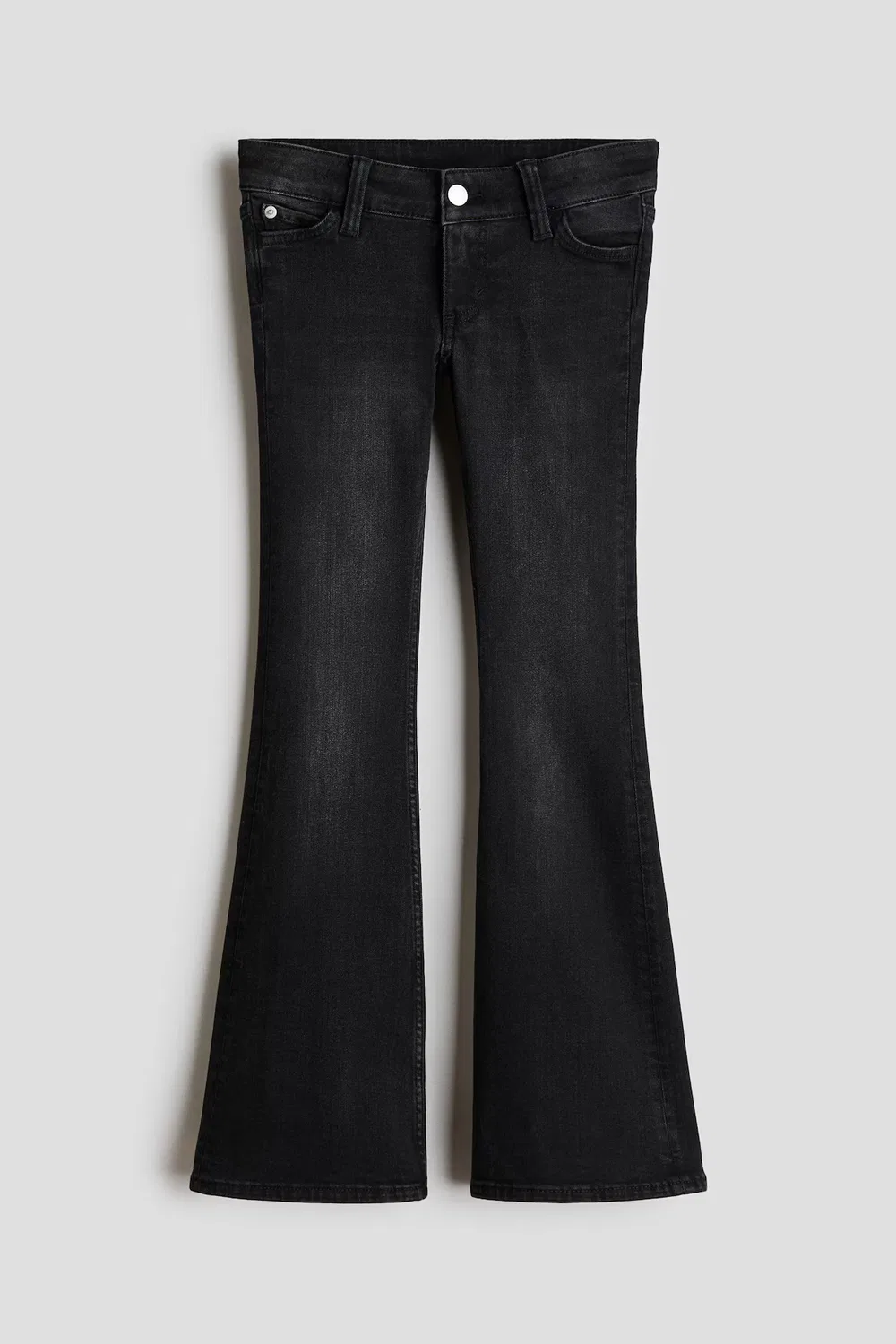 Длинные джинсы-клеш с низкой посадкой H&M, Schwarz