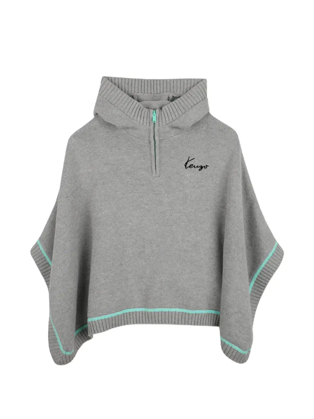 Кейп вязки интарсия Kenzo Kids, серый