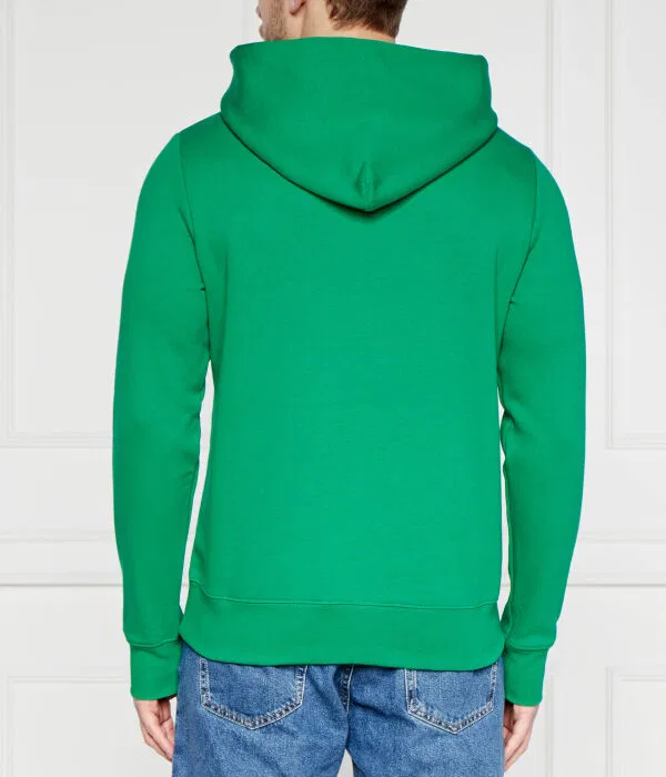 Мужское худи с круглым принтом Tommy Hilfiger, зеленый — фото 4