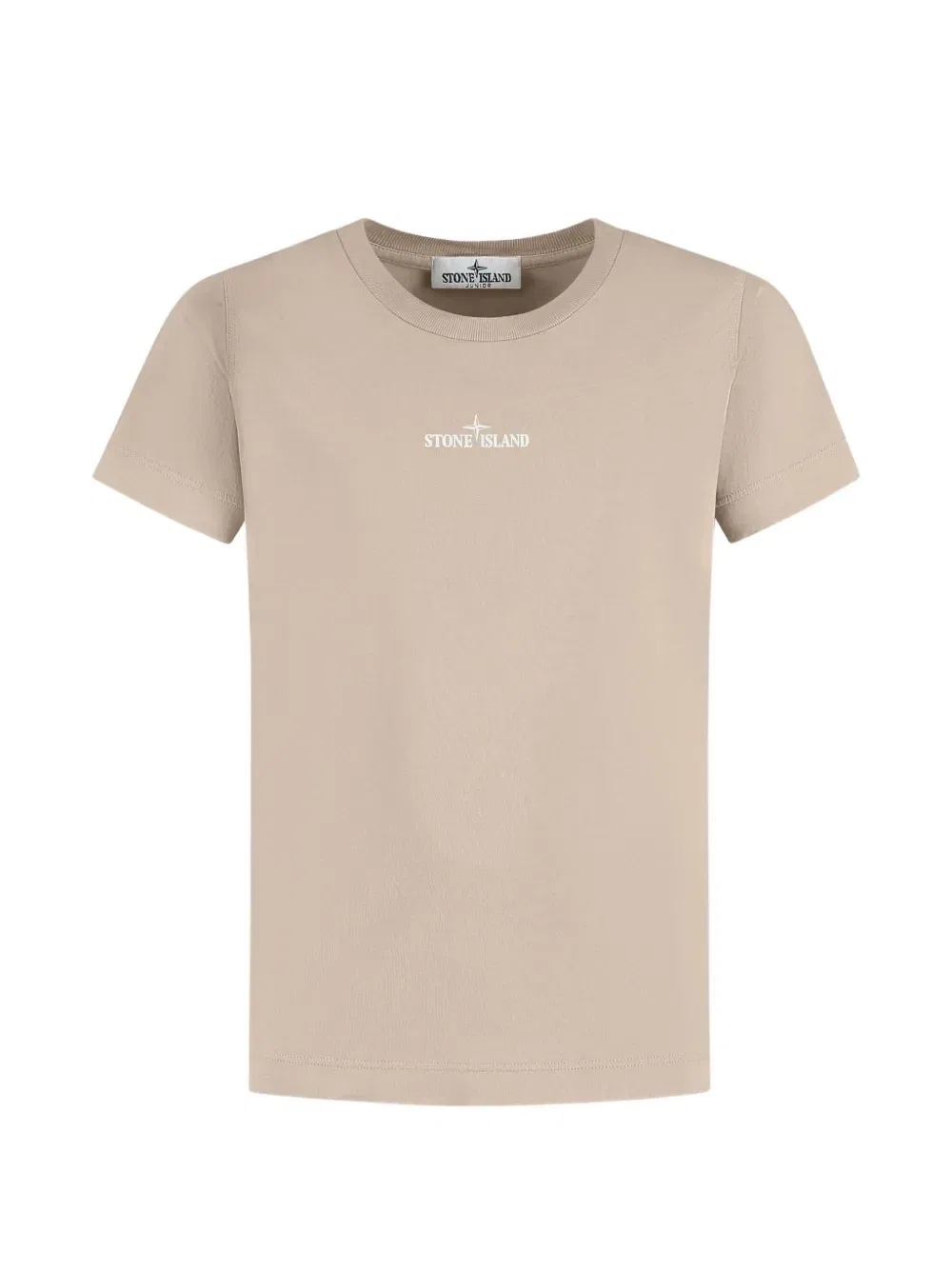 Футболка с логотипом Stone Island Junior, бежевый