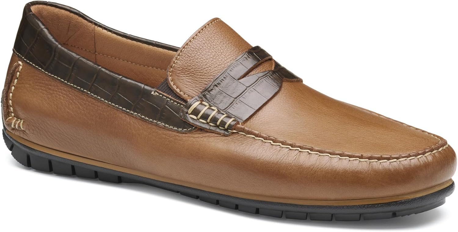 

Мужские лоферы Johnston Murphy Cort 2.0 Penny без шнурков для повседневной и деловой носки Johnston & Murphy, коричневый