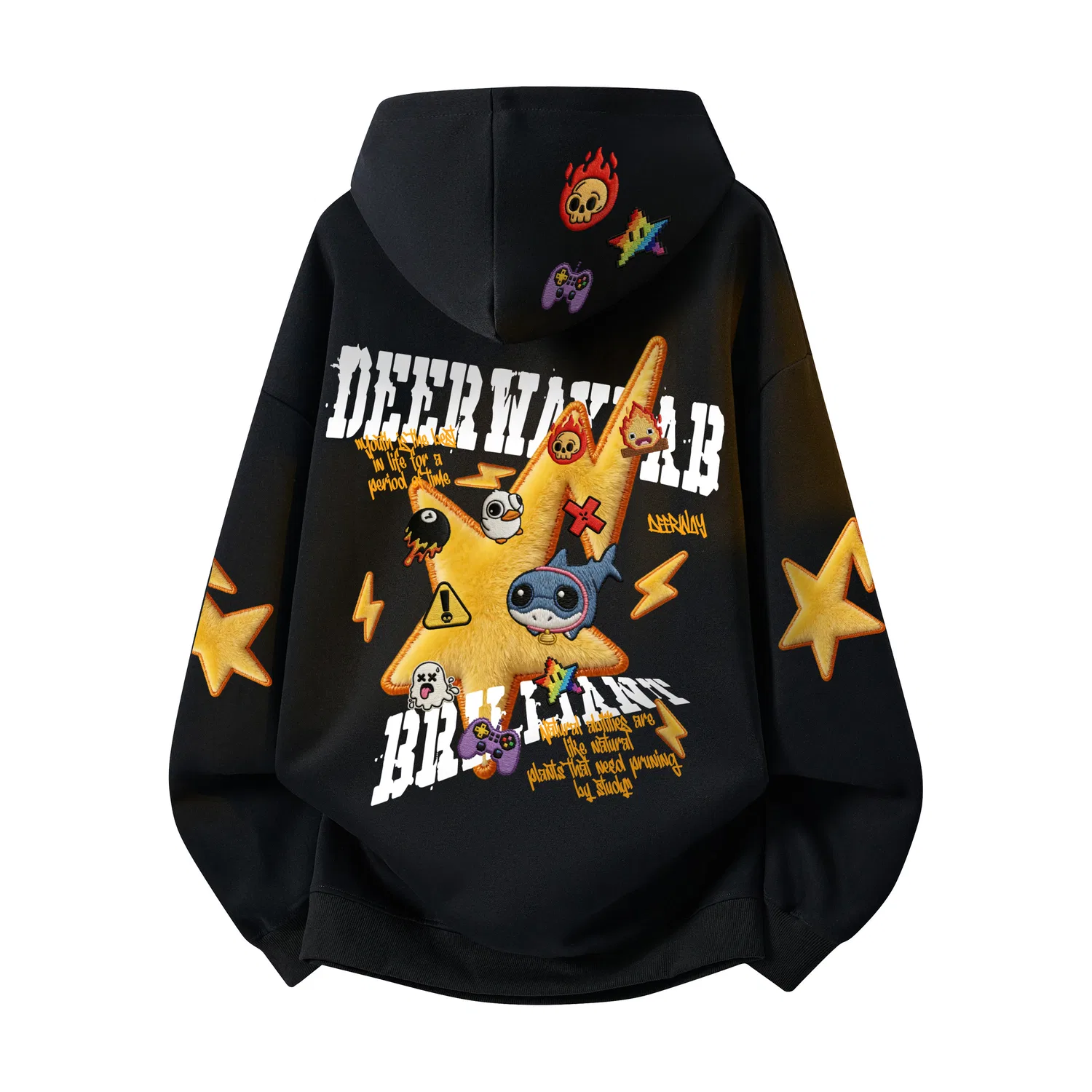 Детский свитшот с капюшоном Unisex Hooded Moderate Regular DEERWAY, White — фото 3