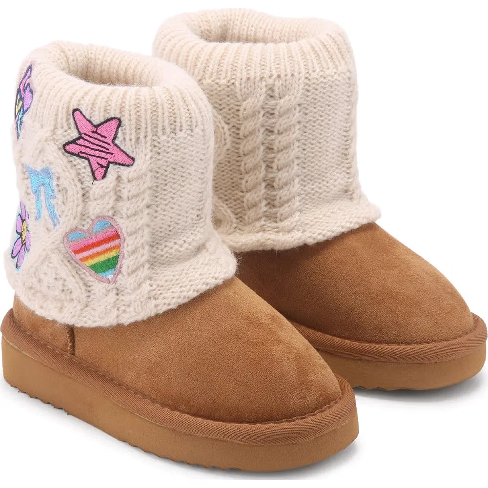Детские ботинки-свитера JBently для малышей Steve Madden, Cognac