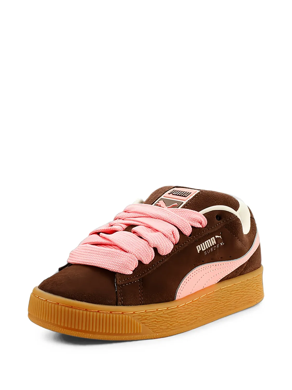 Кроссовки Suede XL из коричневой замши PUMA, коричневый