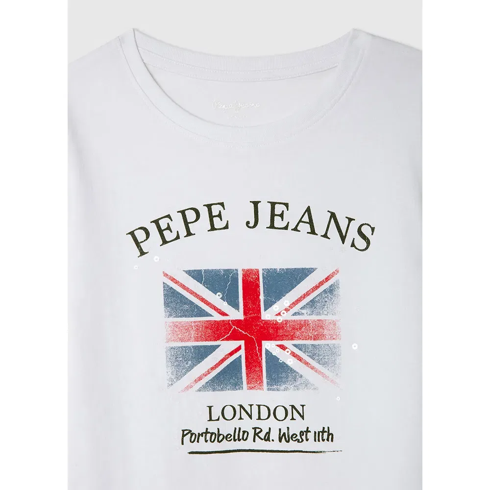 Футболка с коротким рукавом Flag Pepe Jeans, белый — фото 3