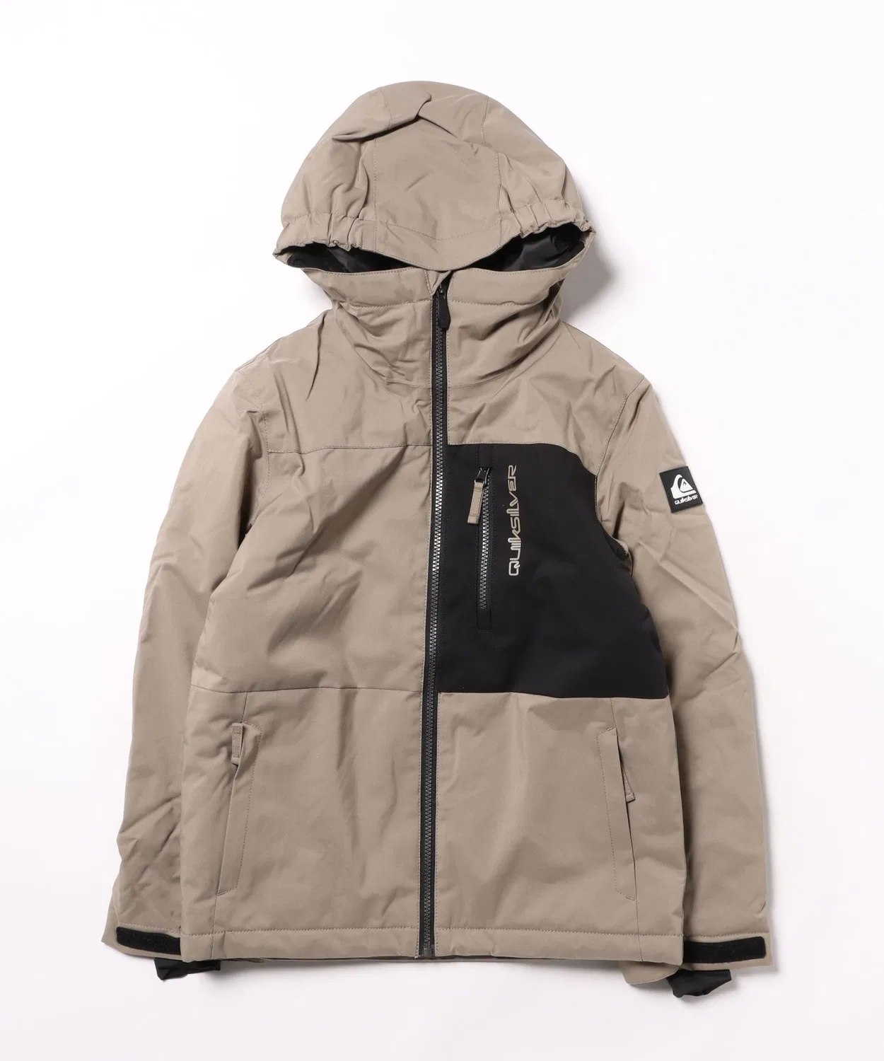 Детская горнолыжная куртка с капюшоном, водоотталкивающая, SIDE HIT SOLID YOUTH Quiksilver, Бежевый