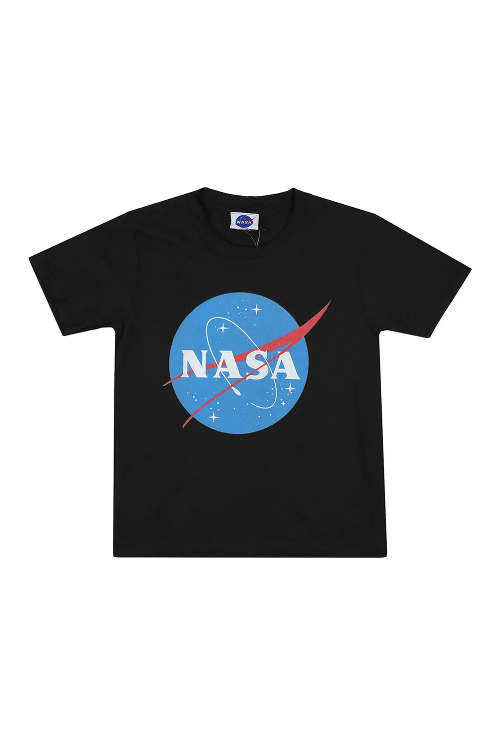 Детская хлопковая футболка с принтом Original Logo Nasa, Black