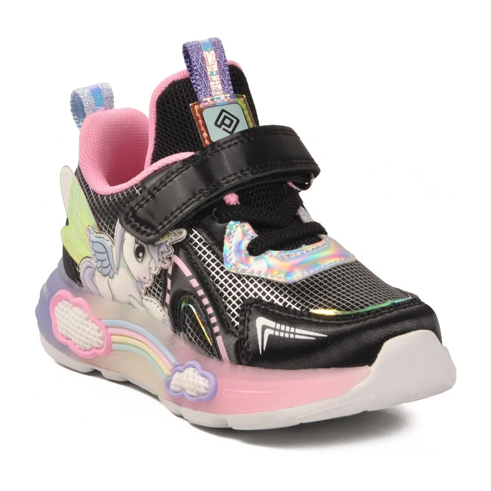 Детские спортивные кроссовки с липучками, Black, 1986 P Ayk's