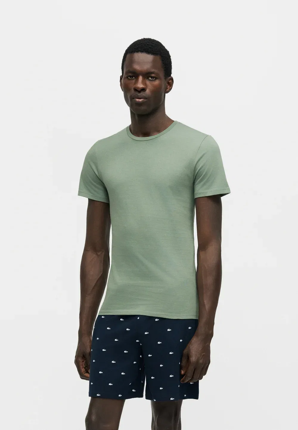 3 комплекта - майка Lacoste, Black/Grey/Light Green — фото 3