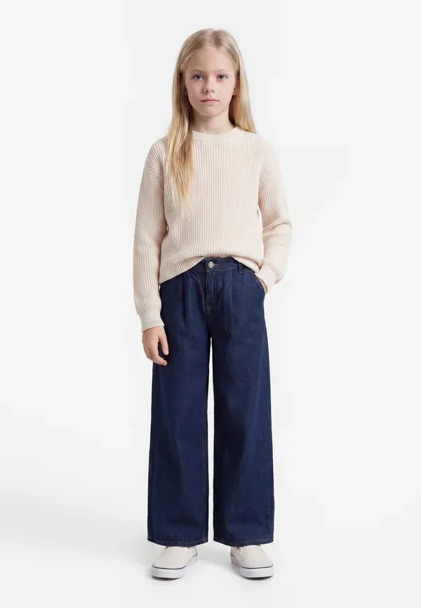 Брюки из денима, джинсы Nkfbella pleat Name It, Dark Blue Denim, темно-синий