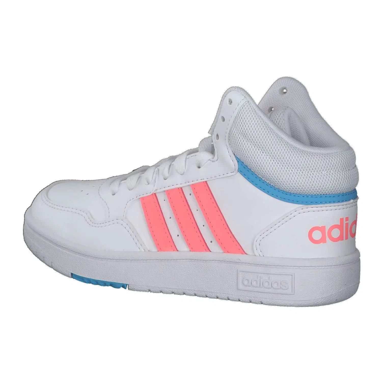 Детские кроссовки с липучками Hoops Mid 3.0k Adidas, Ftwr White Acid Red Sky Rush — фото 3