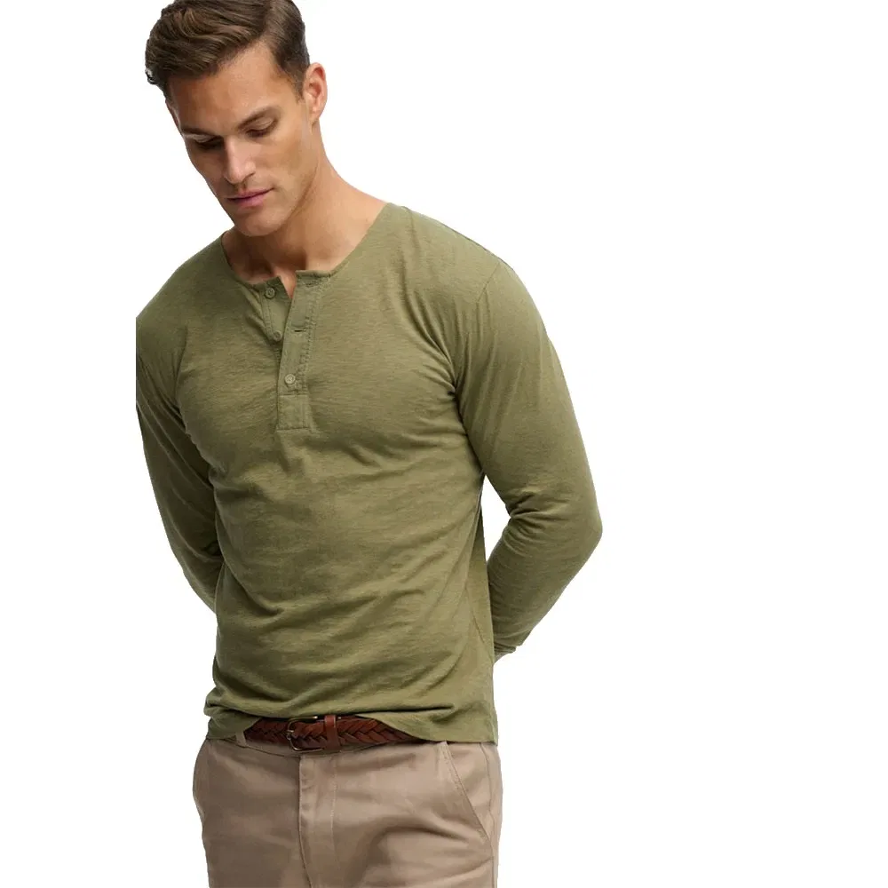 Мужская футболка с длинным рукавом Grandad Superdry, Green — фото 4
