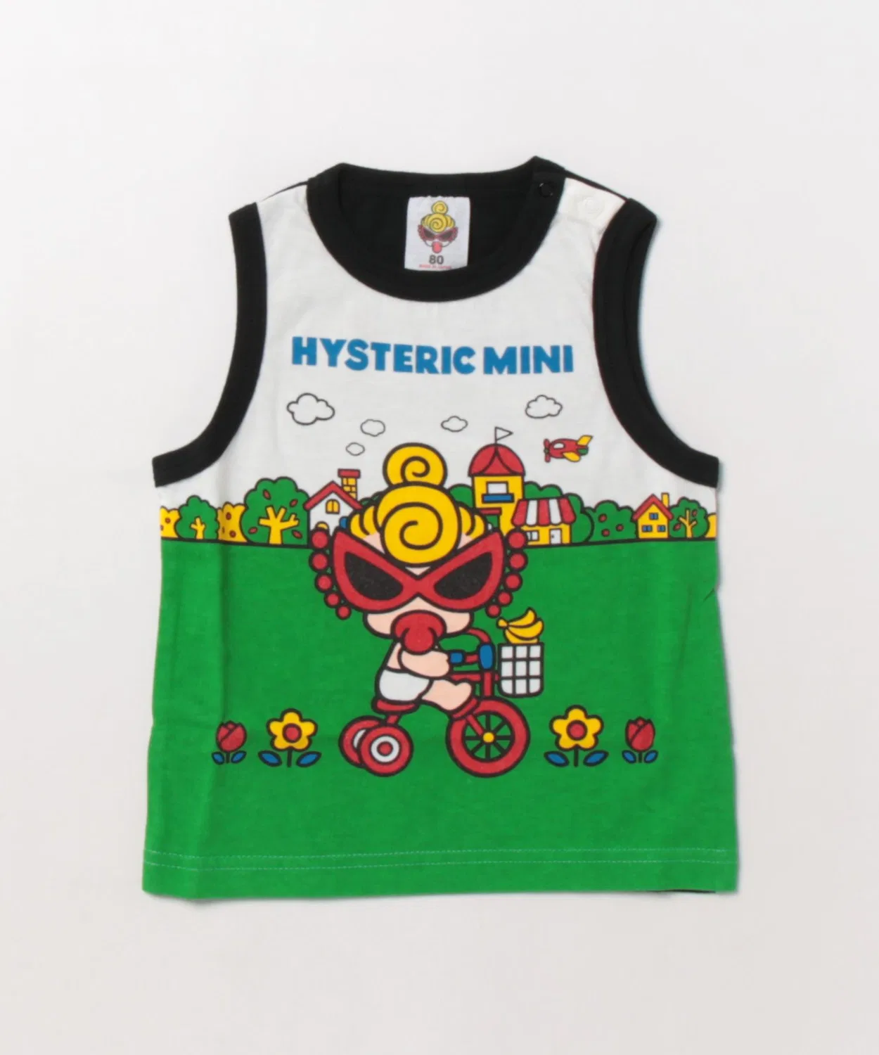 Детская майка без рукавов с принтом HAPPY DRIVE HYSTERIC MINI, Black