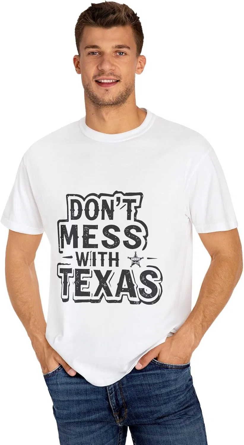 Унисекс футболка с принтом Don't Mess with Texas Comfort Colors 1717, White — фото 2