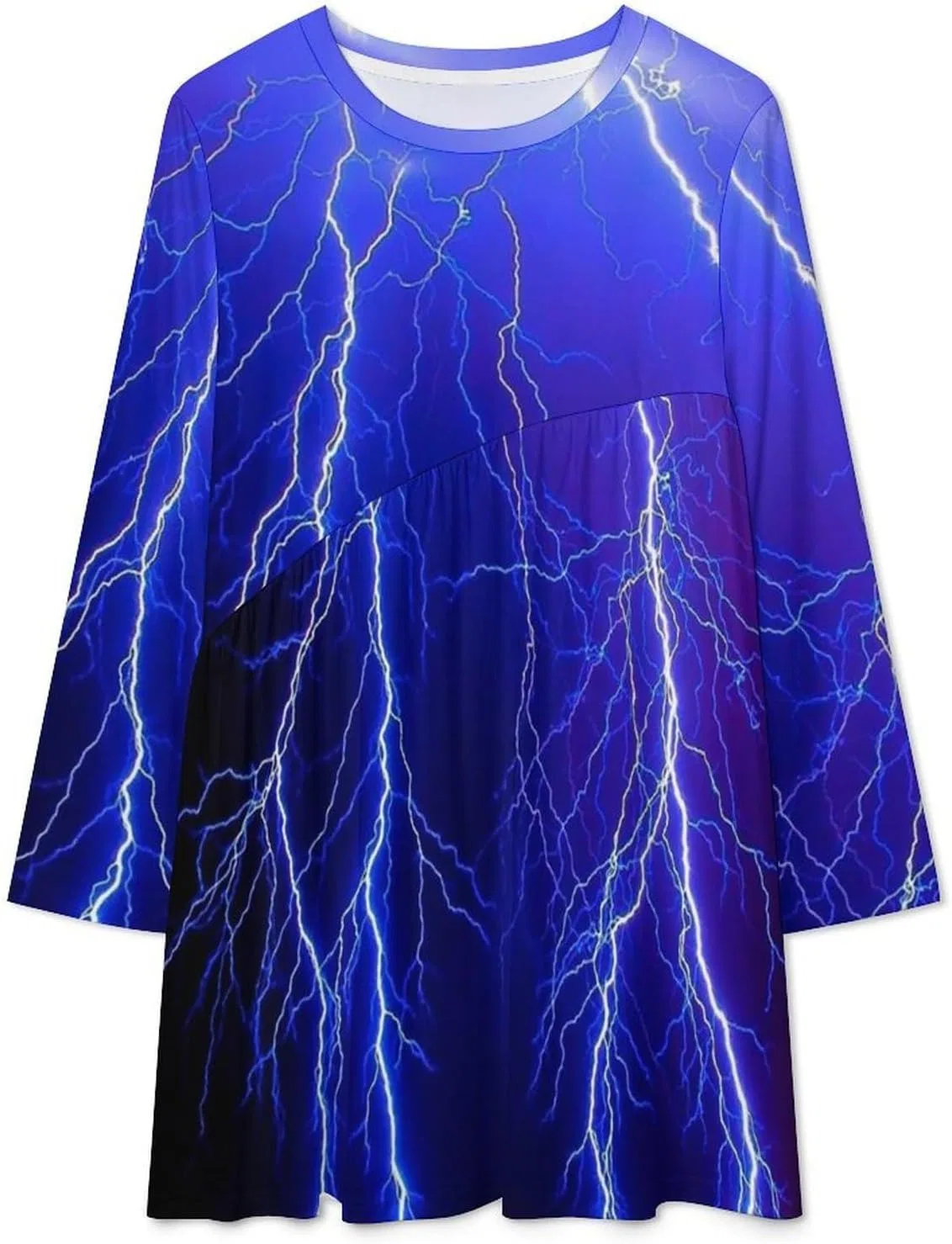 Женское платье-свитшот с принтом Blue Thunder Storm, Multicolor — фото 2
