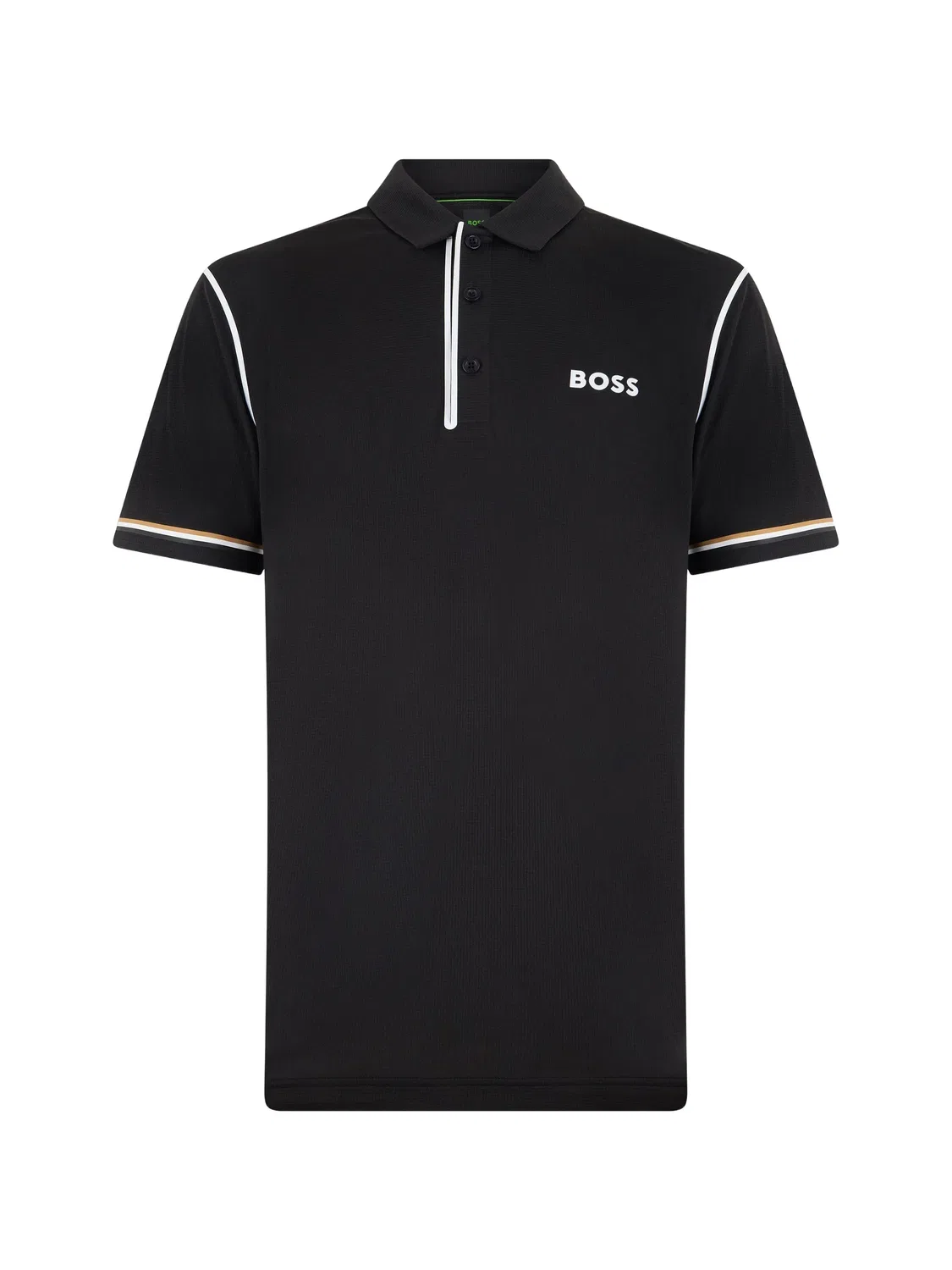 Поло Paddy из ткани рипстоп BOSS, черный