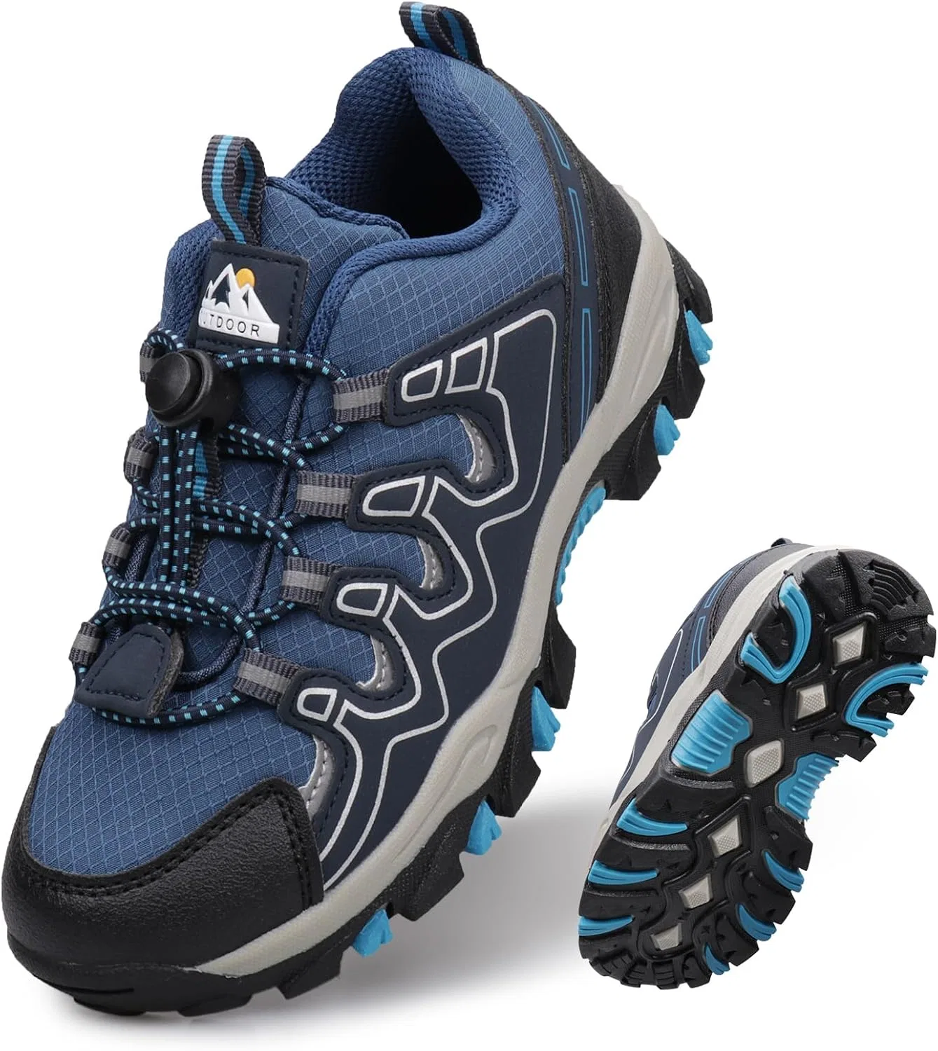 Детские кроссовки для мальчиков и девочек с принтом Hiking Trail Shoes Eggseed, Blue
