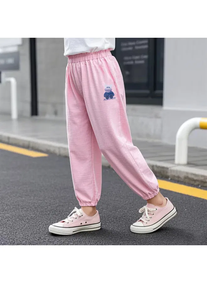 Брюки с защитой от комаров, свободные, для девочек, Jeanswest, розовый — фото 2