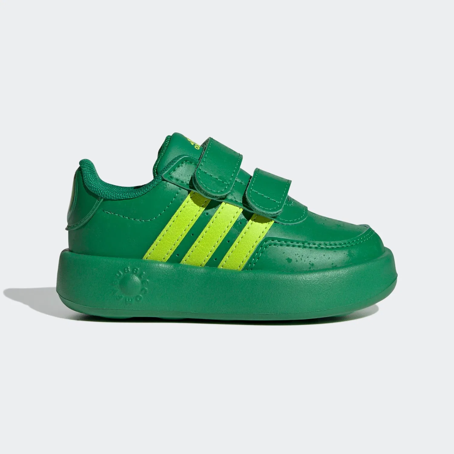 Детские кроссовки на липучке с Микки Маусом Adidas Sportswear, Green/Solar Slime/Core Black — фото 2