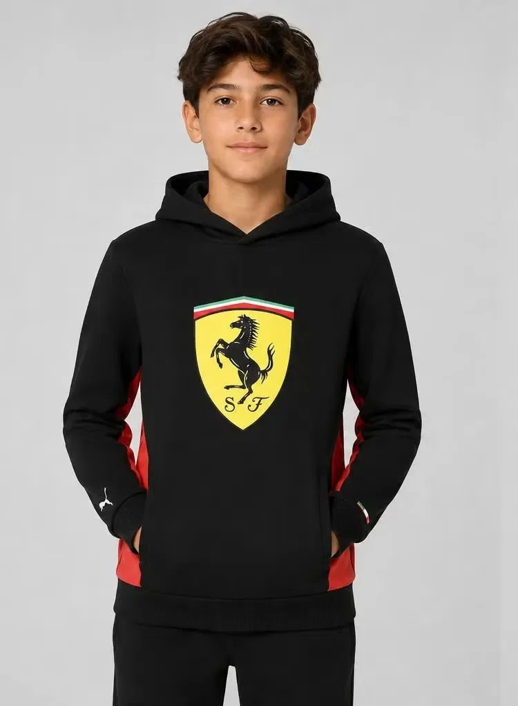 Худи с капюшоном Scuderia Ferrari, черный