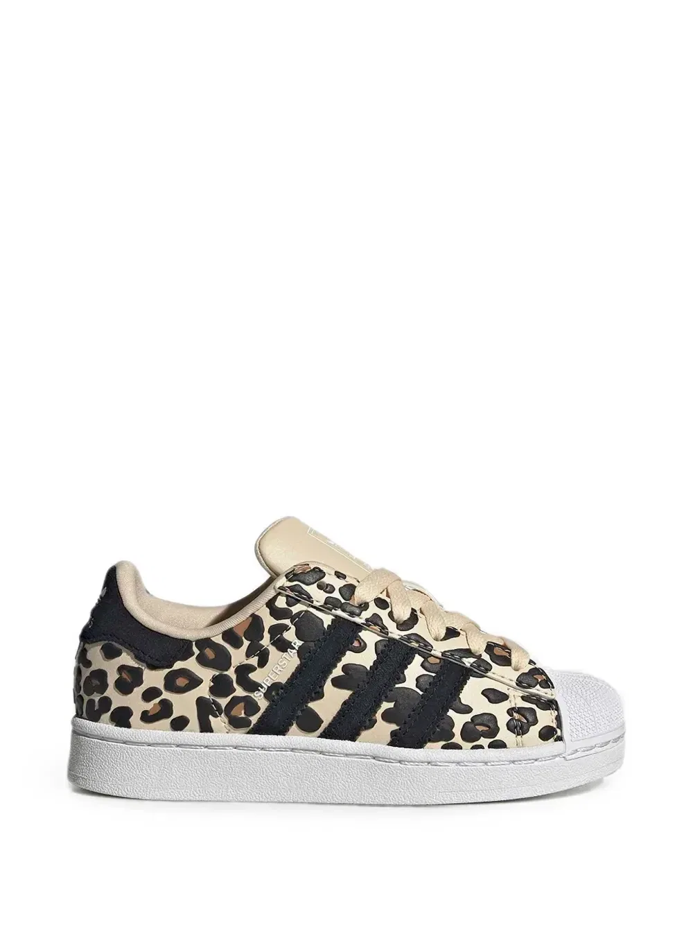 Кроссовки Superstar II с леопардовым принтом Adidas Kids, бежевый — фото 2