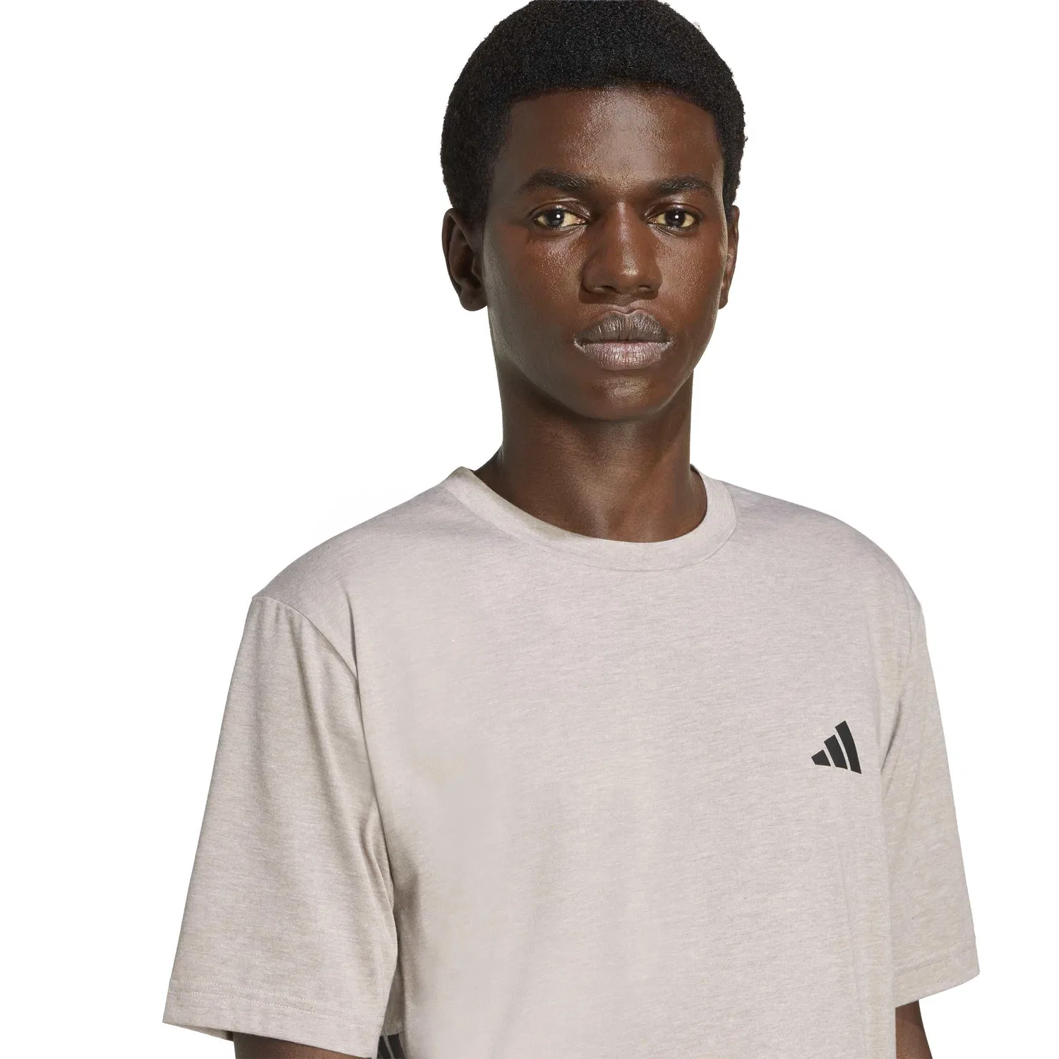 Мужская футболка с длинным рукавом Workout Essentials Feelready 3 Stripes adidas, Medium Grey Heather/Black — фото 4